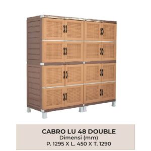 LEMARI PLASTIK CABRO LU 48 DOUBLE NAPOLLY